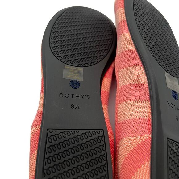Rothy’s The Flat in Macaron Stripe Limited Edition‎ Women’s Size 9.5 - Picture 7 of 9